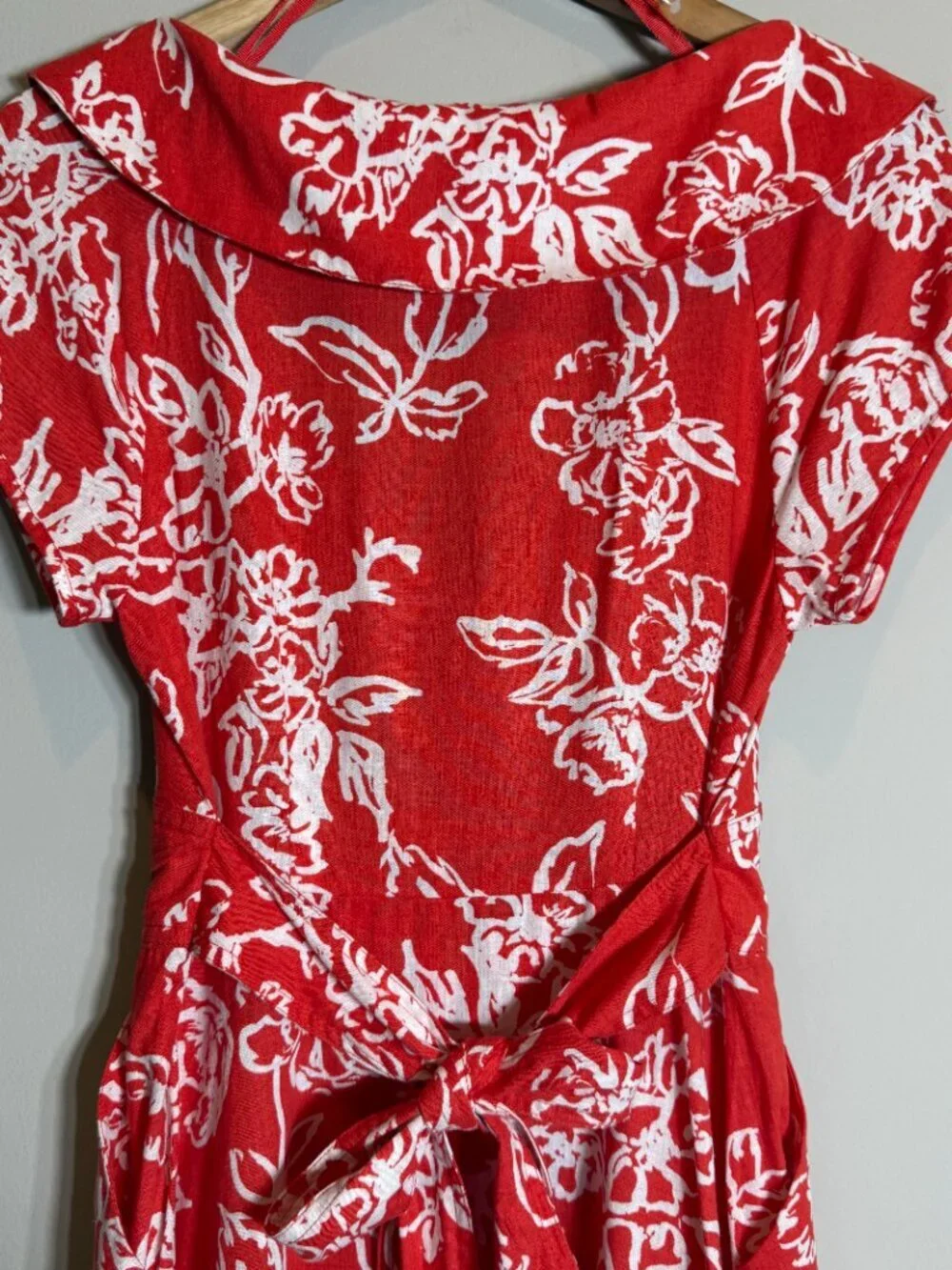 Free People A Thing Called Love Floral Mini Dress Womens 4 Red Cherry Combo NWOT - Picture 12 of 16